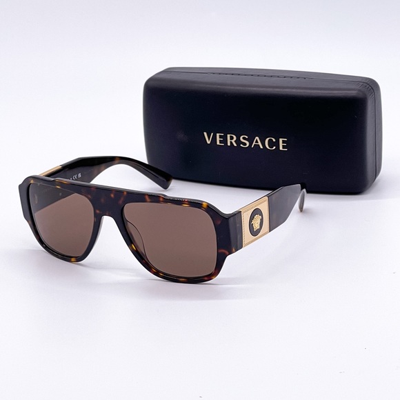 NEW VERSACE VE4436U 108/73 UNISEX HAVANA BROWN SUNGLASSES VERSACE MOD 4436U - Picture 2 of 11